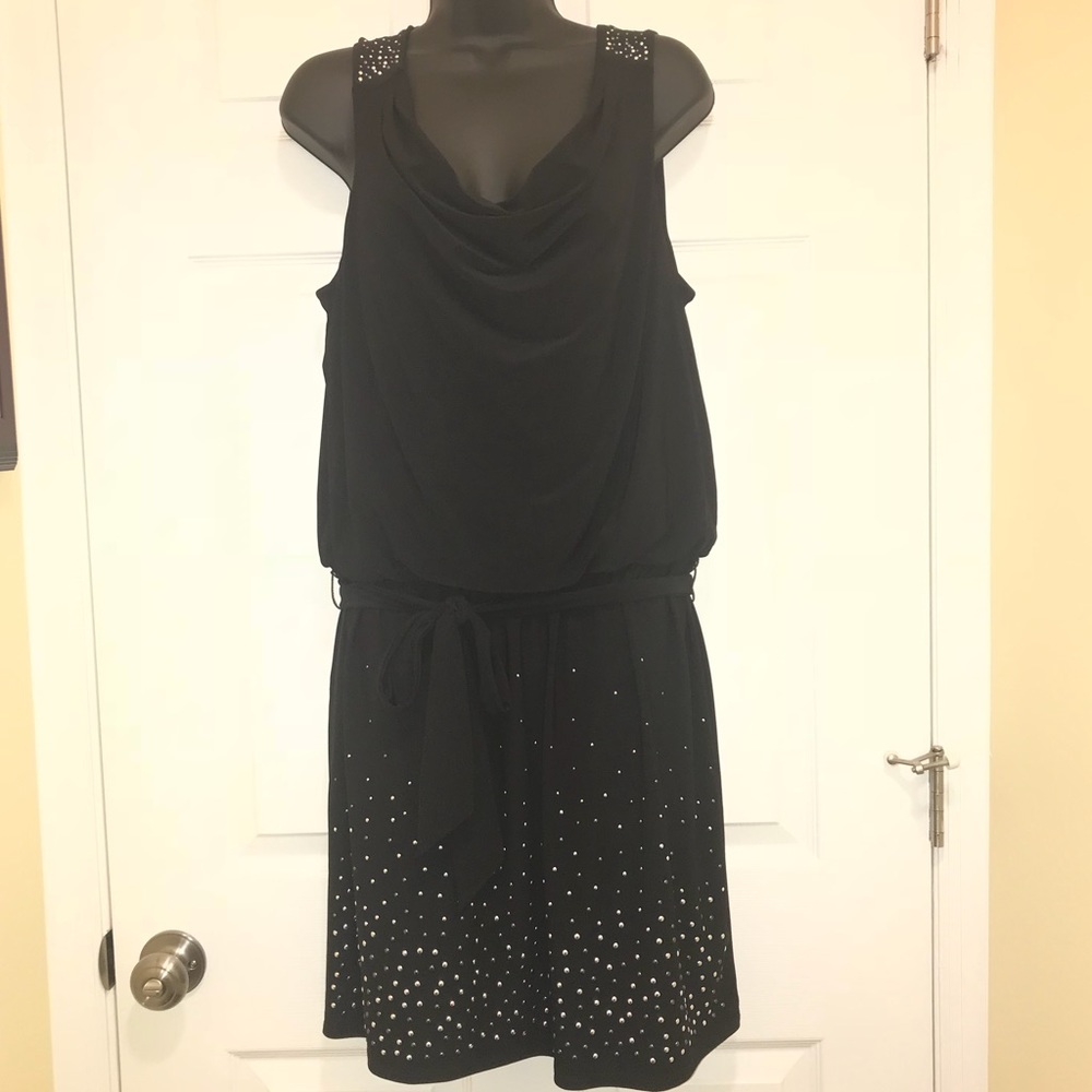 WHBM Blouson dress with studs - XL NWT